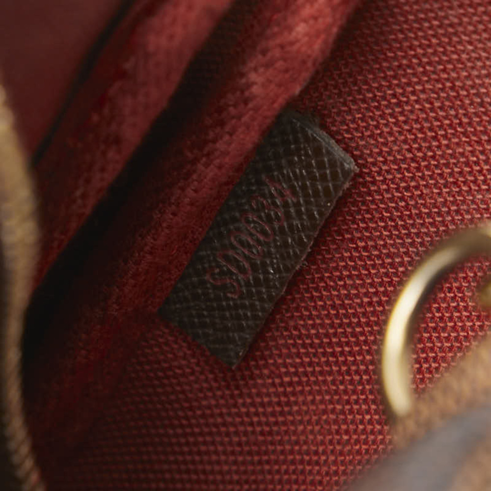 LOUIS VUITTON Authentic Brown Damier Leather Pochette Pouch - Picture 9 of 10